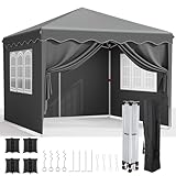 Pavillon 3x3, Faltpavillon Wasserdicht Stabil Winterfest mit 420D Oxford,UV...