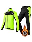 ROCKBROS Fahrrad Jacke + Hose Set Winter Thermo Fahrradbekleidung Hohe...