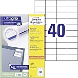 AVERY Zweckform 3651 Universal Etiketten (4.000 Klebeetiketten, 52,5x29,7mm auf...