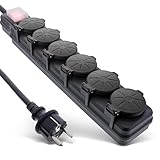 InLine 6-Fach Steckdosenleiste, Außensteckdose, Outdoor, Mehrfachsteckdose,...