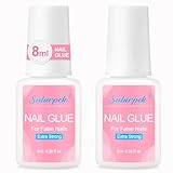 Sularpek 2 Stück 8ml Nagelkleber für Kunstnägel, Extra Stark Nail Glue,...