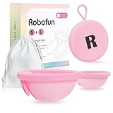 Robofun Wiederverwendbare Menstruationsscheibe Set, 2 Periodenscheibe (S+L), bis...