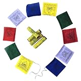 Mini Tibetische Gebetsfahnen - 5 Packungen Mini-Gebetsfahnenschnüre, 10 Flaggen...