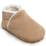 IceUnicorn Krabbelschuhe Baby Winter Lauflernschuhe Baby Gefüttert Lederschuhe...