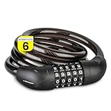 DUNLOP Fahrradschloss Hohe Sicherheit Stufe 6 - Fahrrad Schloss 120 cm Länge 12...