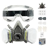 Atemschutzmasken Staubmaske Set RH-M103 ABEK1 Filter für Dämpfe, Sand, Asbest,...