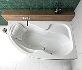 ECOLAM® Eckbadewanne WELA 160x100 cm RECHTS mit Acrylschürze | Badewanne...