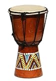 Wogeka - 20 cm Djembe - Bongo mit Dot Paint Muster Bemalung als Geschenk-Idee...