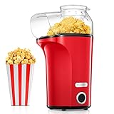 Popcornmaschine 1400W, 120g/4L Große Kapazität, Heißluft Popcorn Maker für...