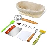 Gärkorb Oval, Gärkörbchen zum Brotbacken Set für Brot, Inklusive...