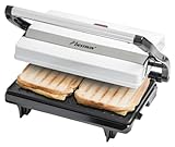 Bestron Kontaktgrill mit Auffangschale, Sandwichmaker mit Cool-Touch-Handgriff,...