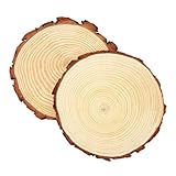 Lusacy Holzscheiben, 2 Stück Baumscheiben Tischdeko 28-30CM, Unvollendete...