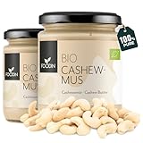 FOODIN Bio Cashewmus im Glas - aus 100% Natürlich Cashews, Cashewbutter (2 x...