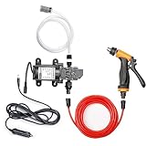 Pindex Wasserpumpe 12 V Selbstansaugend mit Wasserspritzpistole 100 W,...