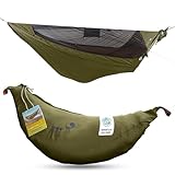Fallschirmhängematte Pro - Army Grün | Hängematte Outdoor mit 325 x 170 cm...