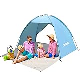 Strandmuschel, 2-3 Personen Familie Zelt UV Schutz 50+ Strandzelt XXL Stabil...