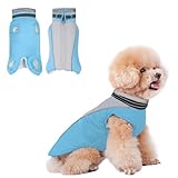 JULY'S SONG Hundejacke Fleece gefüttert Hundemantel Ärmellose Baumwolle Mit...