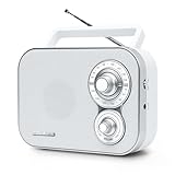 Muse M-051RW tragbares Retro-Radio, UKW und MW, Netz- und Batteriebetrieb,...