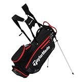 TaylorMade Golf Pro Stand & Cart Bag 2023, Black / Red