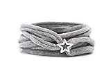 Armband Wickelarmband Stoff grau meliert oder Wunschfarbe 60 Varianten mit...