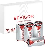 BEVIGOR CR123A Lithium Batterie 6 Stück, 1500mAh 3V Li-Ion, Nicht...