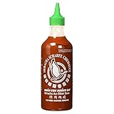 FLYING GOOSE Sriracha Chilisauce, das Original, scharf, grüne Kappe, scharfe...