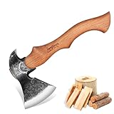 Japaknives Beil Axt Wikinger Handgeschmiedete Spaltaxt Für Holz Handbeil 38cm...