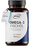 Omega 3 Kapseln hochdosiert - Fischöl Kapseln mit 2000mg (1000mg EPA & 500mg...