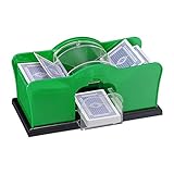 Relaxdays Unisex – Erwachsene Relaxdays Kartenmischmaschine für 2 Decks mit...