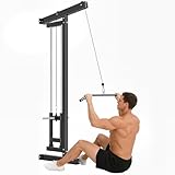 SPORTNOW Latzugstation Verstellbar zur Wandmontage Latzugturm inkl. Latzugstange...