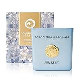 Airkeep Duftkerze Ocean Mist & Sea Salt, 220g Kerze mit langer Brenndauer bis zu...