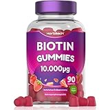 Biotin Gummibärchen 10.000μg | Hochdosiert für Haut Haare Nägel | 90 Vegane...