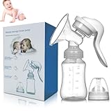 Handmilchpumpe,Manuelle Milchpumpe,Komfortable und Kompakte Milchpumpe,Silikon...