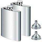 DealKits 2X Edelstahl Flachmann und Trichter, 8oz.227 ml Geeignet Zum Tragen von...
