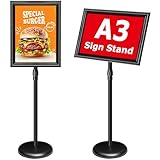 VAIIGO Infoständer DIN A3 Plakatständer/Posterständer,Höhenverstellbar &...