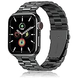 QAZNZ Metall Kompatibel mit Apple Watch Armband 45mm 44mm 46mm 49mm 42mm,Herren...