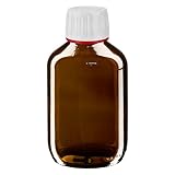 5 x Braunglasflasche 200ml / Medizinflasche inkl....