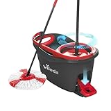 Vileda Turbo Wischmopp Komplett Set, Bodenwischer mit Teleskopstiel, Mikrofaser...