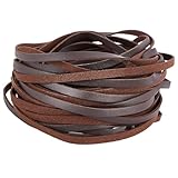 GORGECRAFT 10m Weiches Lederband 5mm Breit Litschi-Genarbtes...