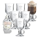 QMBasic 6 Stück Gläser BAILEYS IRISH COFFEE CREAM mit Henkel | Mazagran Glas...