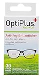 OptiPlus Anti-Fog Brillen-Reinigungstücher - 30 Stück schonend & gründliche...