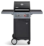 Enders® Gasgrill BOSTON BLACK 2 TURBO, 2-Brenner aus Edelstahl, TURBO ZONE &...