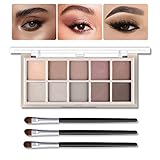 KYDA 10 Farben Lidschatten-Palette, Matt Nudetöne Lidschatten-Palette Make-up,...