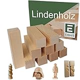 Edpas Schnitzholz Linde - 10er Pack Holzblöcke, Lindenholz zum Schnitzen,...