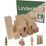 Edpas Schnitzholz Linde - 10er Pack Holzblock - Schnitzvorlage weiches...