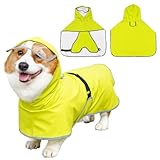 YBCCBY Hunderegenmantel Wasserdicht für Große Hunde bis 54cm Regenjacke mit...