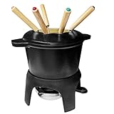 osoltus Fondue geeignet für Käse und Fleisch- Fondue Set 6 Personen Gusseisen...