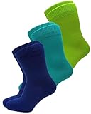 vitsocks Kinder Socken 98% BAUMWOLLE einfarbig Jungen Mädchen (3x PACK) dünne...