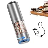 CIRCLE JOY Wiederaufladbarer Pfeffermühle Elektrischer Gewürzmühle aus...