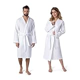 Möve Homewear Kimono Waffelpiquée in Gr. M aus 100 % Baumwolle, snow